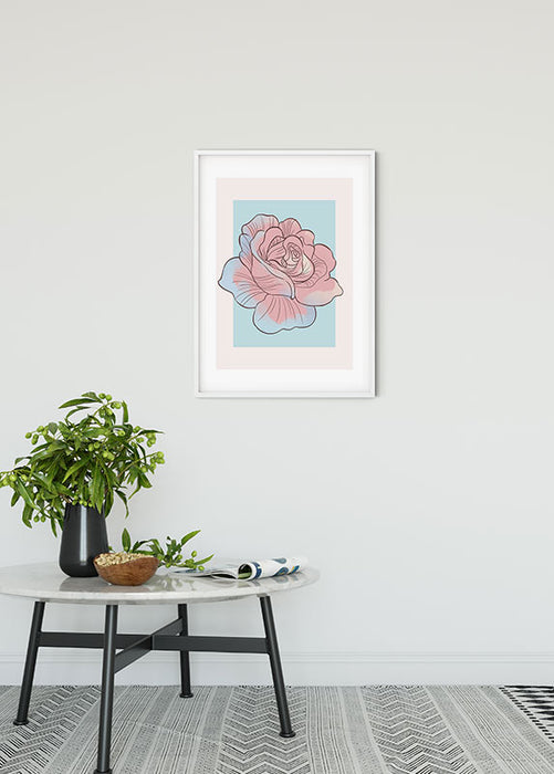 Wandbild - Cinderella Rose