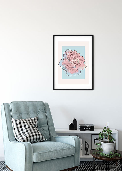 Wandbild - Cinderella Rose