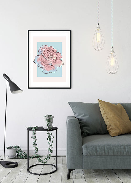 Wandbild - Cinderella Rose