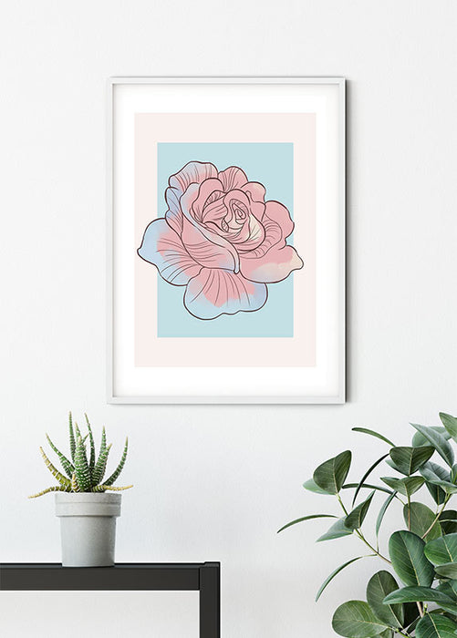Wandbild - Cinderella Rose