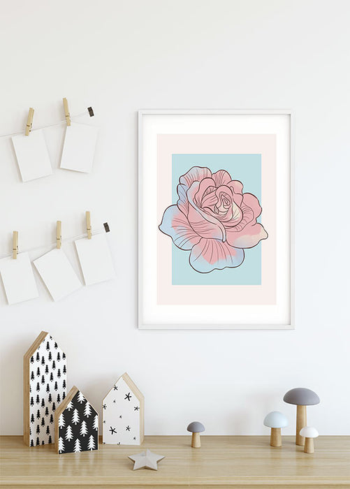 Wandbild - Cinderella Rose