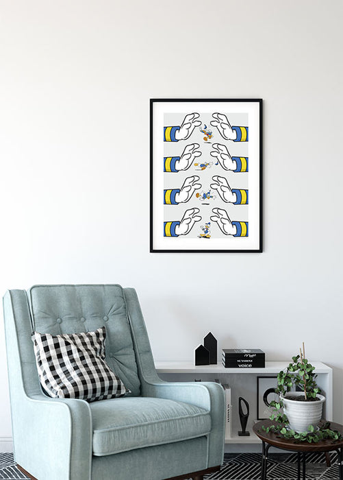 Wandbild - Donald Duck Hands