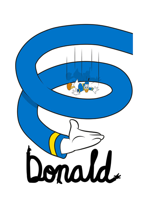 Wandbild - Donald Duck Spiral