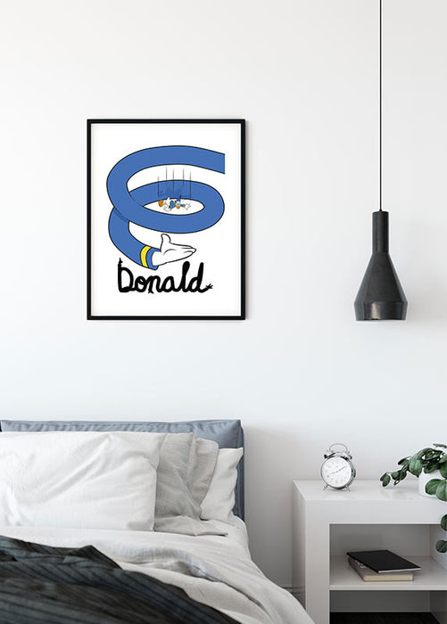 Wandbild - Donald Duck Spiral