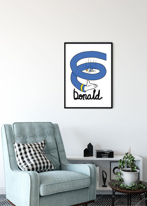 Wandbild - Donald Duck Spiral