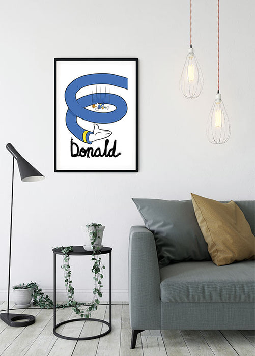 Wandbild - Donald Duck Spiral