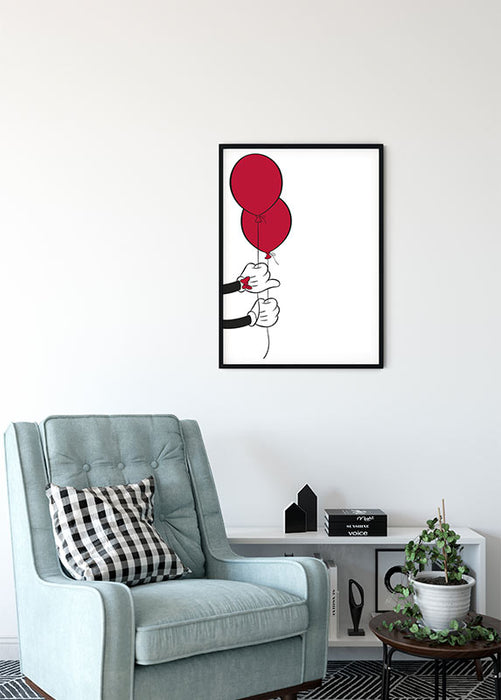 Wandbild - Mickey Mouse Balloon