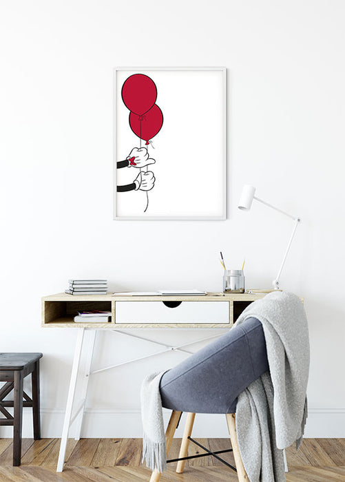 Wandbild - Mickey Mouse Balloon