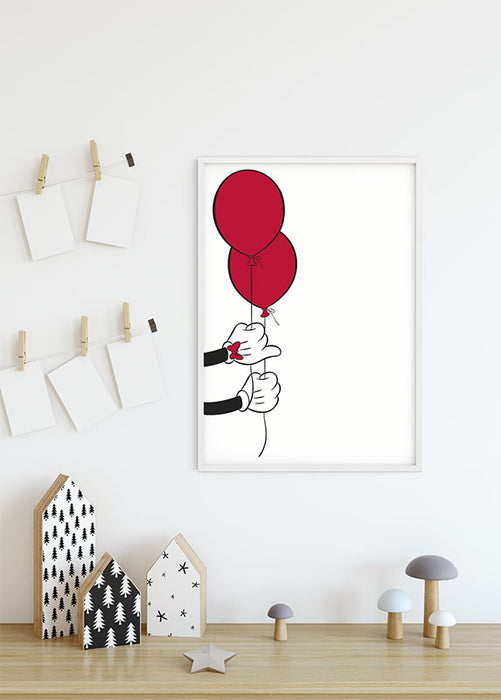 Wandbild - Mickey Mouse Balloon
