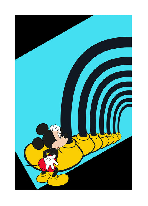 Komar NEU | Wandbild - Mickey Mouse Foot Tunnel - Größe 30 x 40 cm