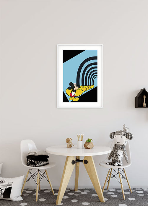 Komar NEU | Wandbild - Mickey Mouse Foot Tunnel - Größe 50 x 70 cm