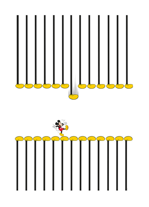 Wandbild - Mickey Mouse Footlines