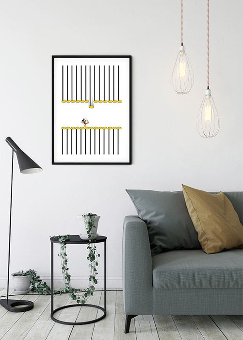 Wandbild - Mickey Mouse Footlines