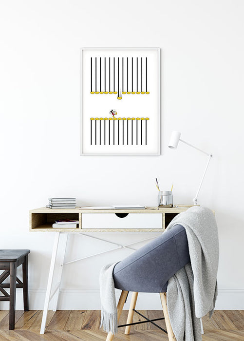 Wandbild - Mickey Mouse Footlines