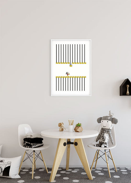 Wandbild - Mickey Mouse Footlines