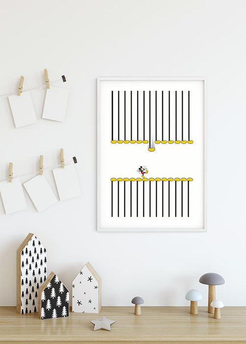 Wandbild - Mickey Mouse Footlines