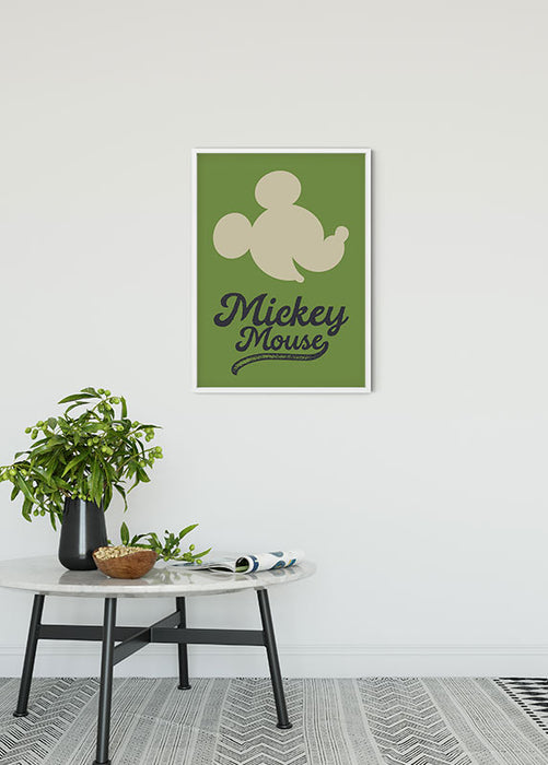 Wandbild - Mickey Mouse Green Head