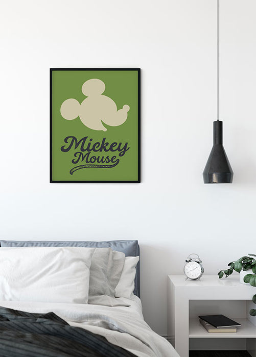 Wandbild - Mickey Mouse Green Head