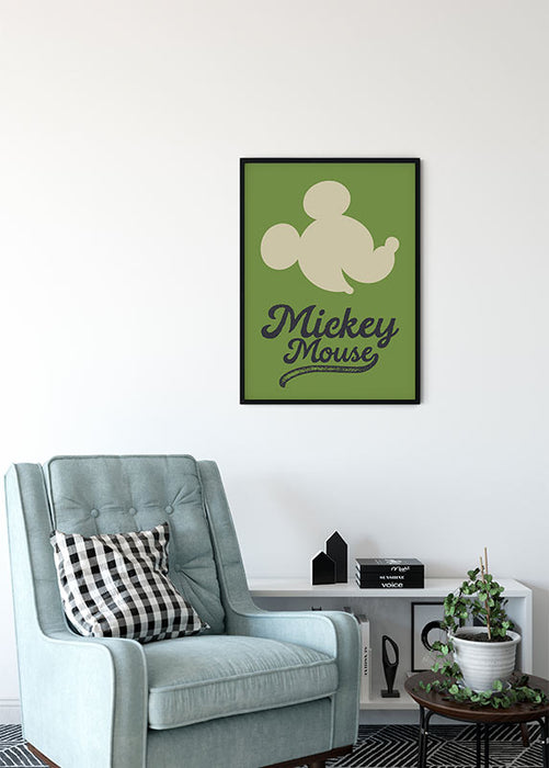 Wandbild - Mickey Mouse Green Head