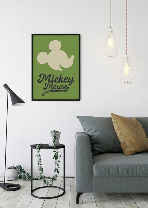 Wandbild - Mickey Mouse Green Head