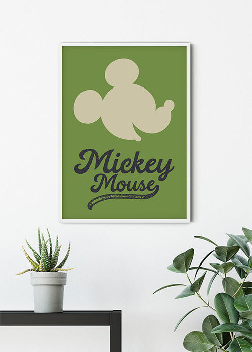 Wandbild - Mickey Mouse Green Head