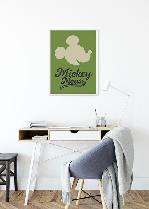 Wandbild - Mickey Mouse Green Head