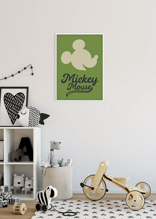 Wandbild - Mickey Mouse Green Head