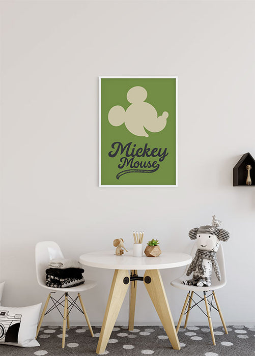 Wandbild - Mickey Mouse Green Head