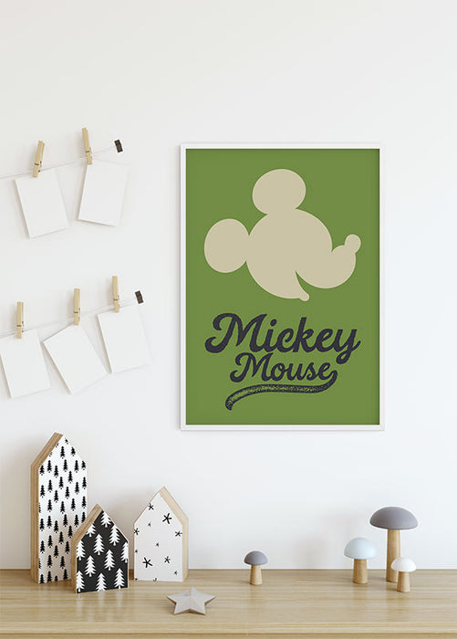 Wandbild - Mickey Mouse Green Head