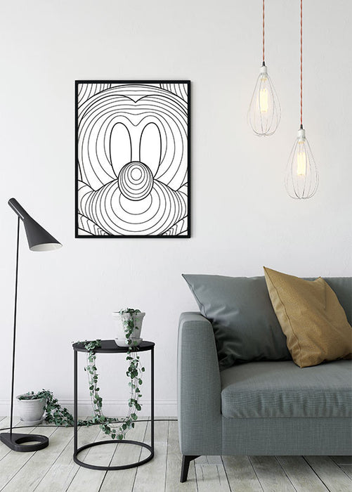 Komar NEU | Wandbild - Mickey Mouse Lines - Größe 50 x 70 cm