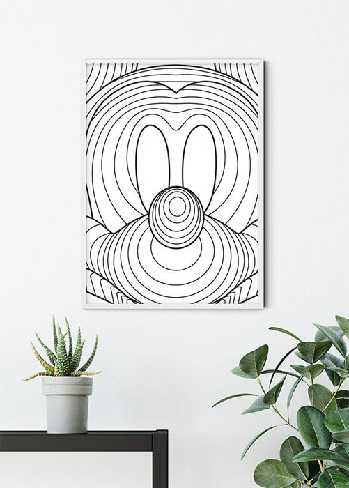 Komar NEU | Wandbild - Mickey Mouse Lines - Größe 40 x 50 cm