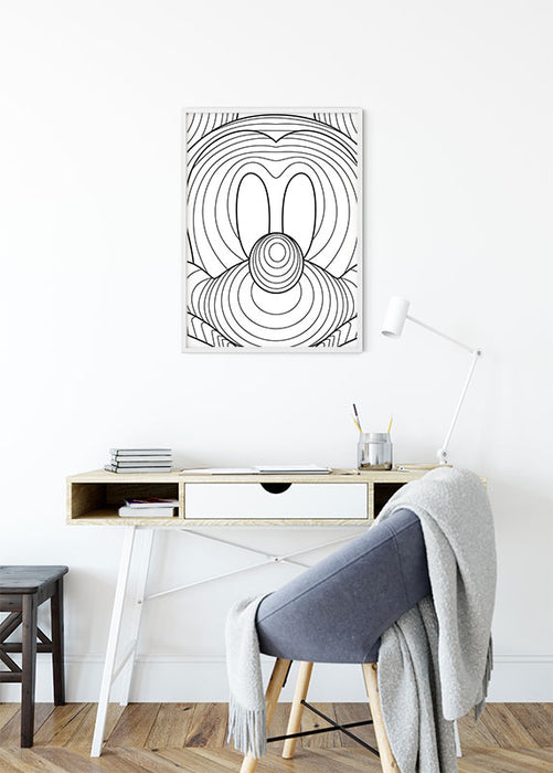 Komar NEU | Wandbild - Mickey Mouse Lines - Größe 50 x 70 cm