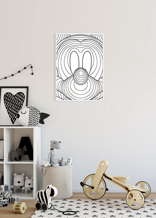 Komar NEU | Wandbild - Mickey Mouse Lines - Größe 50 x 70 cm