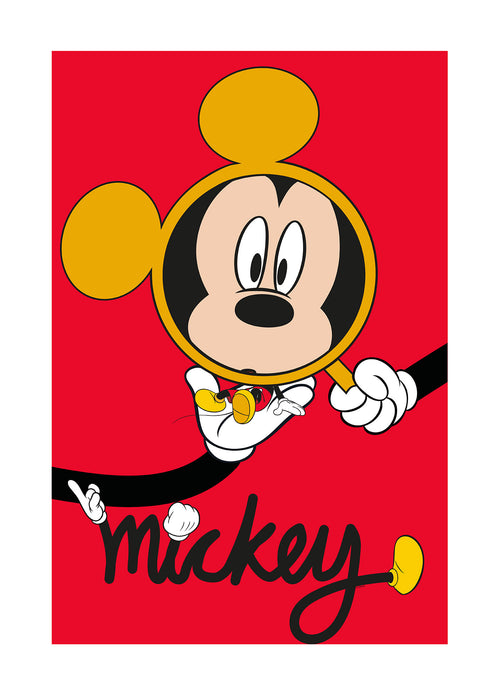 Wandbild - Mickey Mouse Magnifying Glass