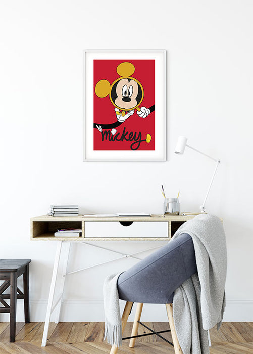 Wandbild - Mickey Mouse Magnifying Glass