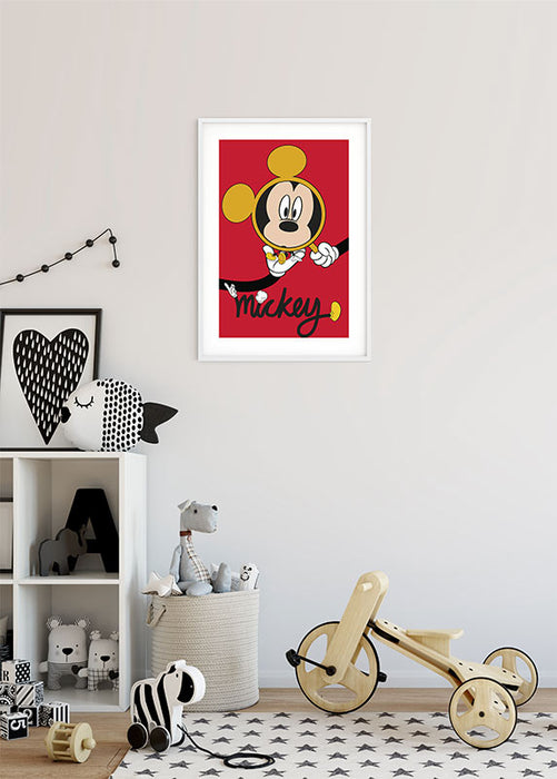 Wandbild - Mickey Mouse Magnifying Glass