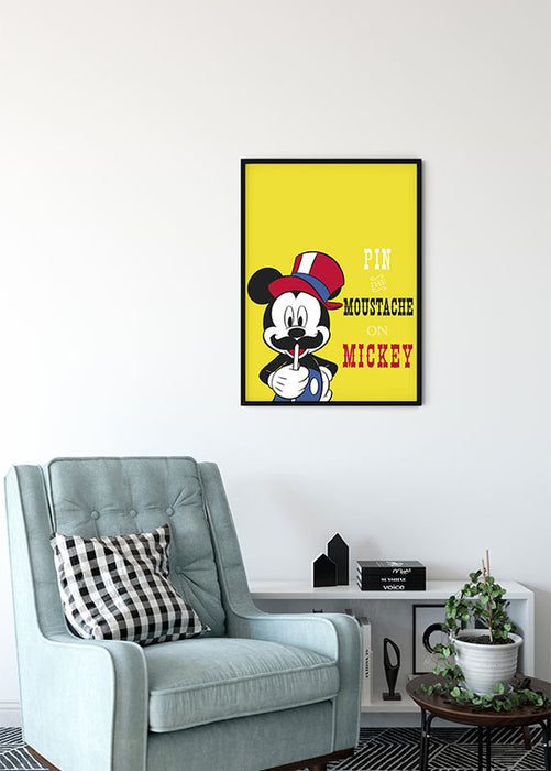 Wandbild - Mickey Mouse Moustache