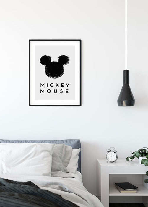 Wandbild - Mickey Mouse Silhouette