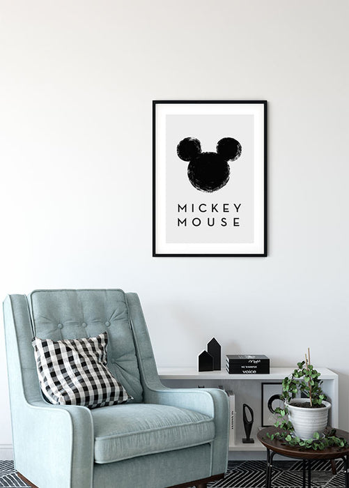 Wandbild - Mickey Mouse Silhouette
