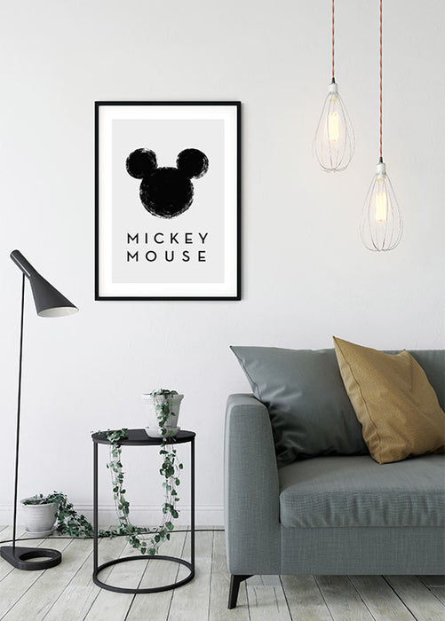 Wandbild - Mickey Mouse Silhouette
