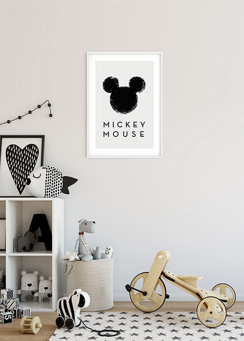 Wandbild - Mickey Mouse Silhouette