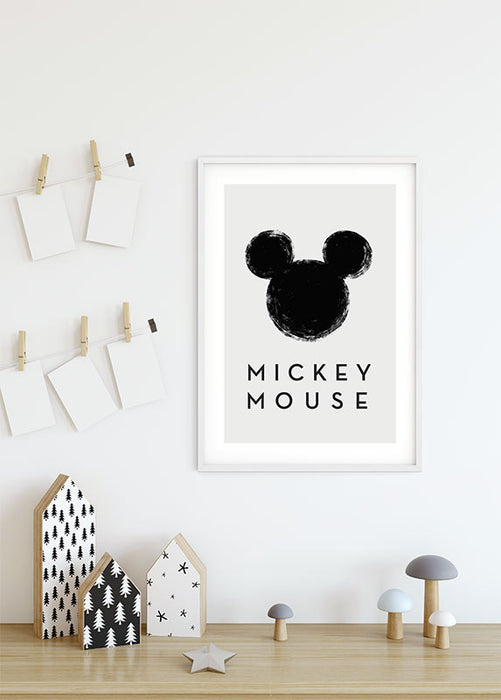Komar NEU | Wandbild - Mickey Mouse Silhouette - Größe 30 x 40 cm