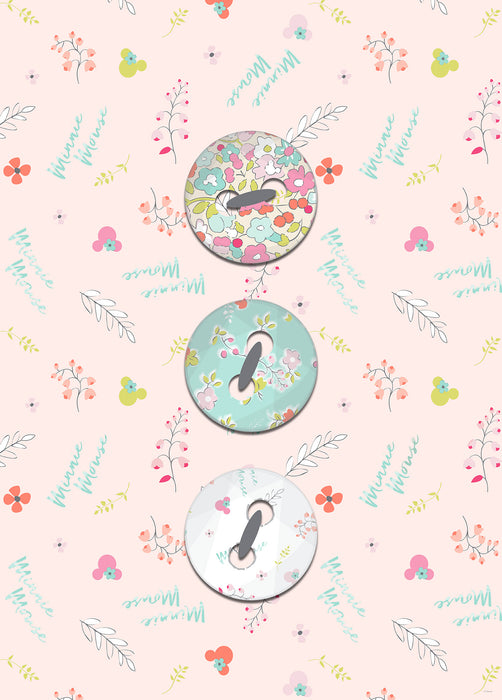 Komar NEU | Wandbild - Minnie Mouse Buttons - Größe 40 x 50 cm