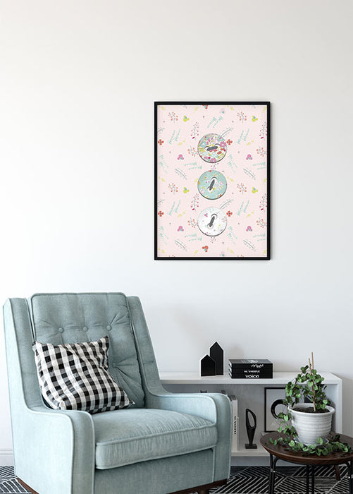 Wandbild - Minnie Mouse Buttons