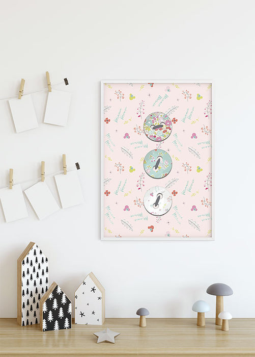 Wandbild - Minnie Mouse Buttons