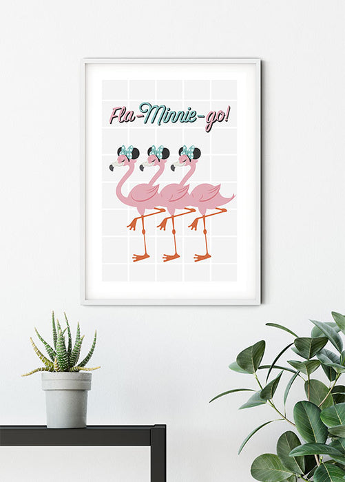 Wandbild - Minnie Mouse Fla-Minnie-go