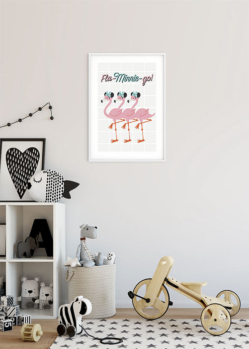 Wandbild - Minnie Mouse Fla-Minnie-go