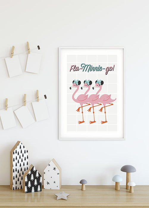 Wandbild - Minnie Mouse Fla-Minnie-go