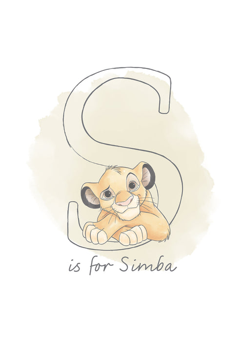 Komar NEU | Wandbild - S like Simba - Größe 30 x 40 cm