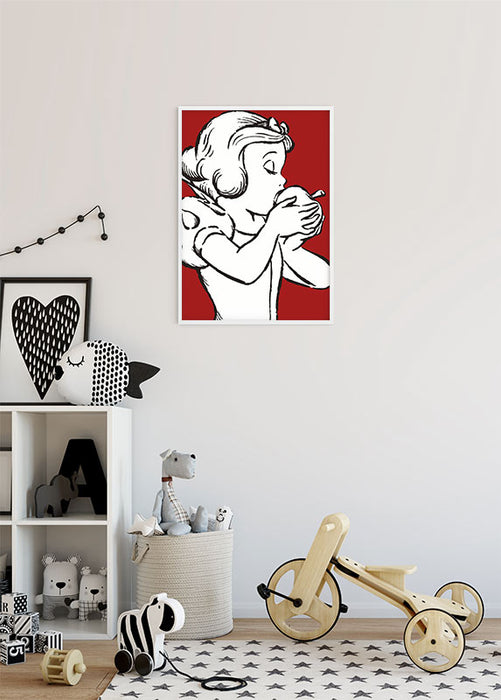 Komar NEU | Wandbild - Snow White Apple Bite - red - Größe 40 x 50 cm